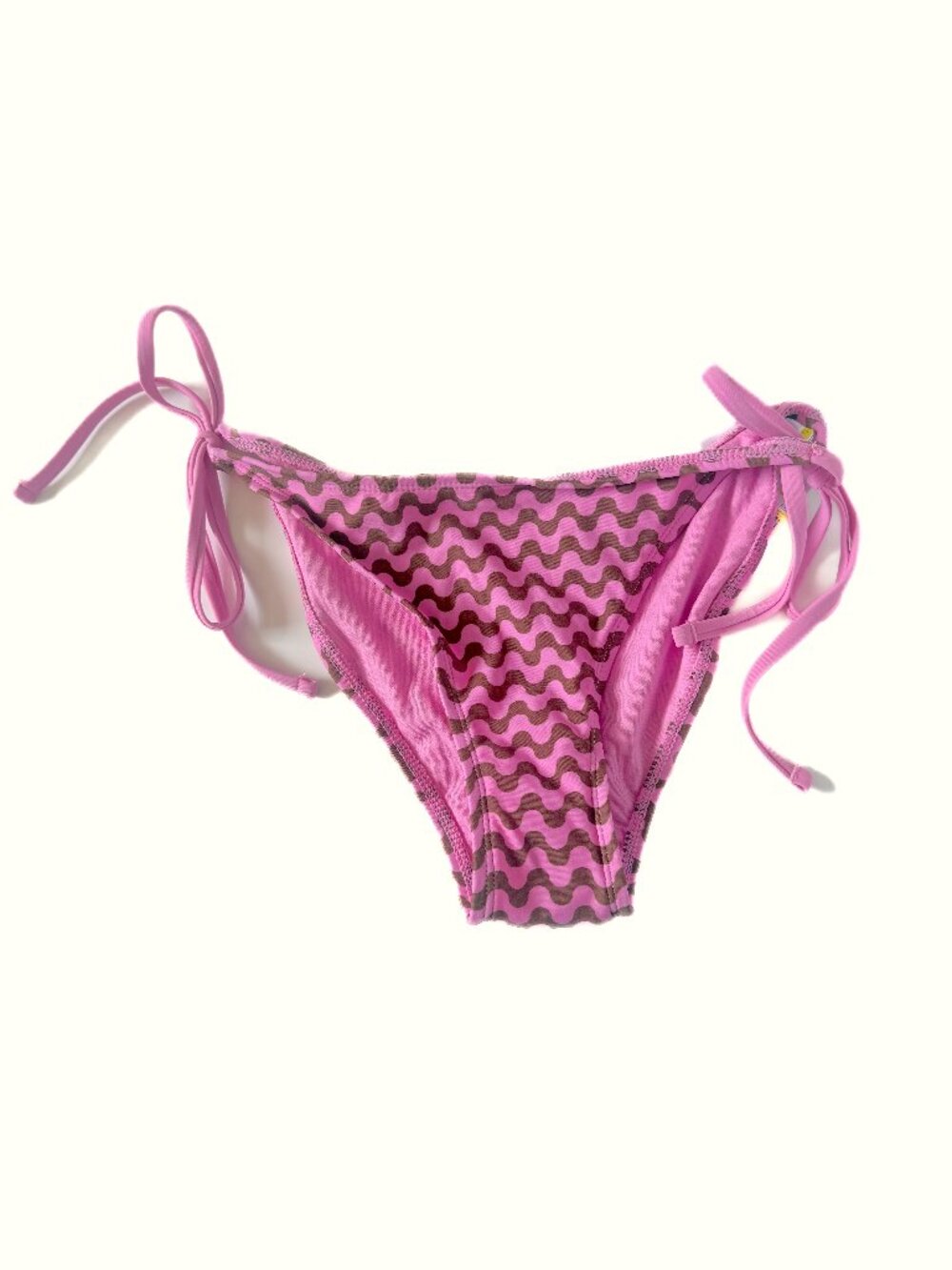 NWT Wild Fable Low Rise High Leg Cheeky Wave Print Bikini Bottom Size Small S